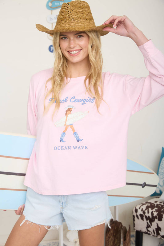 Blu Pepper - BEACH COWGIRL LONG SLEEVE KNIT TOP