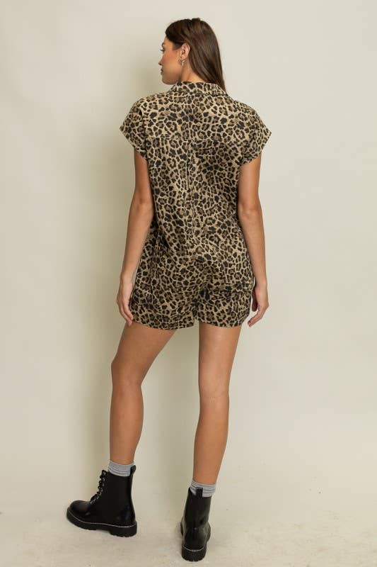 Heyson Wild Elegance Leopard Print Romper