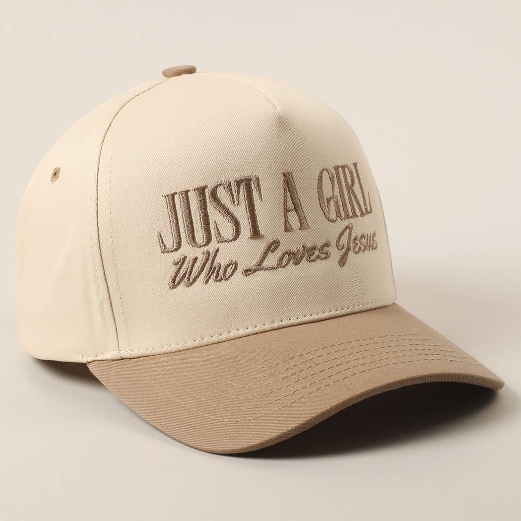 Fashion City - Just A Girl Who Loves Jesus Embroidery Trucker Hat