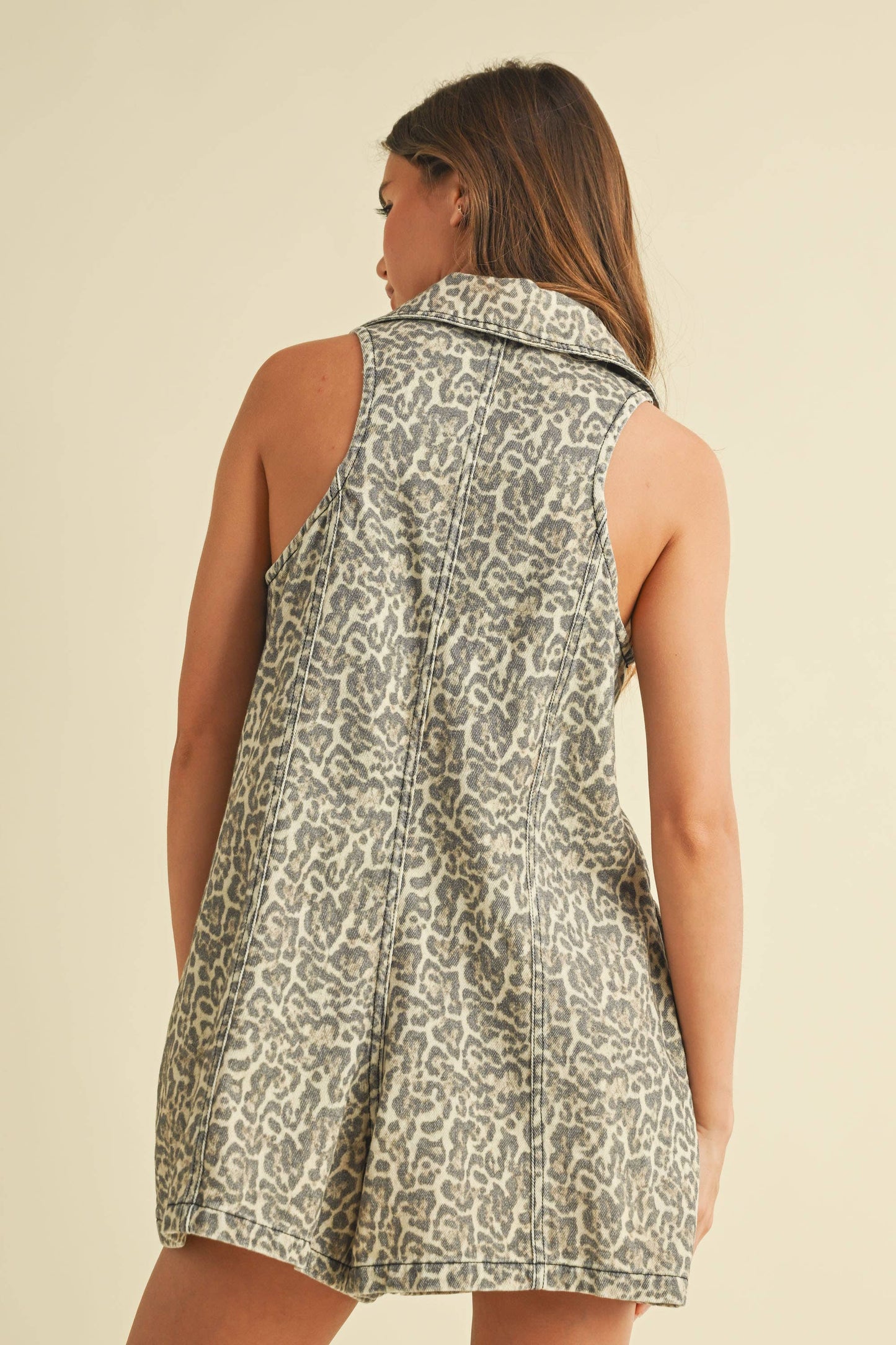 Klesis - OVERSIZED COLLARLEOPARD PRINTED LEOPARD ROMPER
