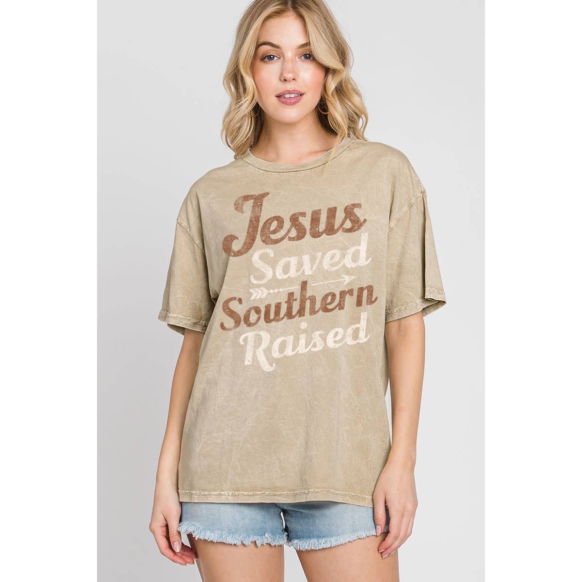 JESUS SAVED MINERAL GRAPHIC TEE