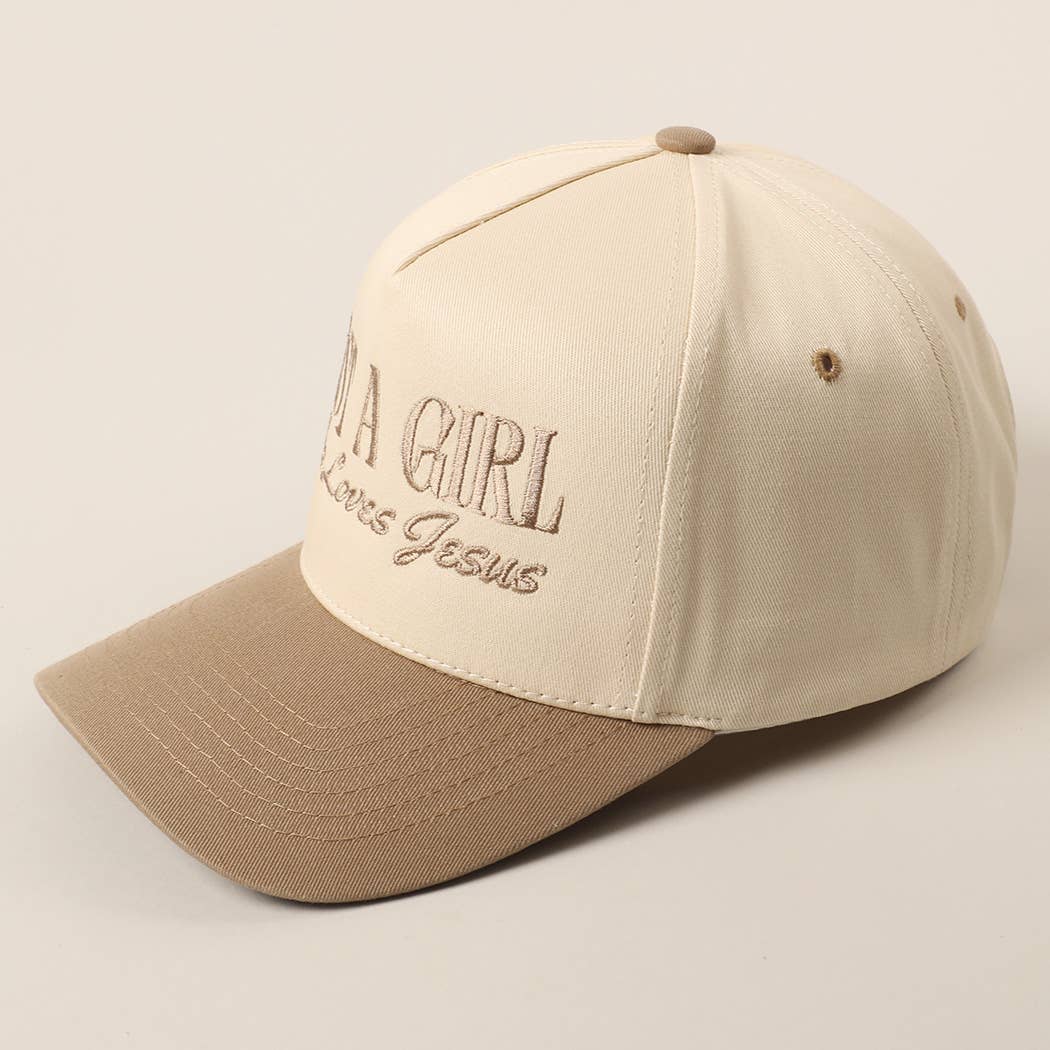 Fashion City - Just A Girl Who Loves Jesus Embroidery Trucker Hat