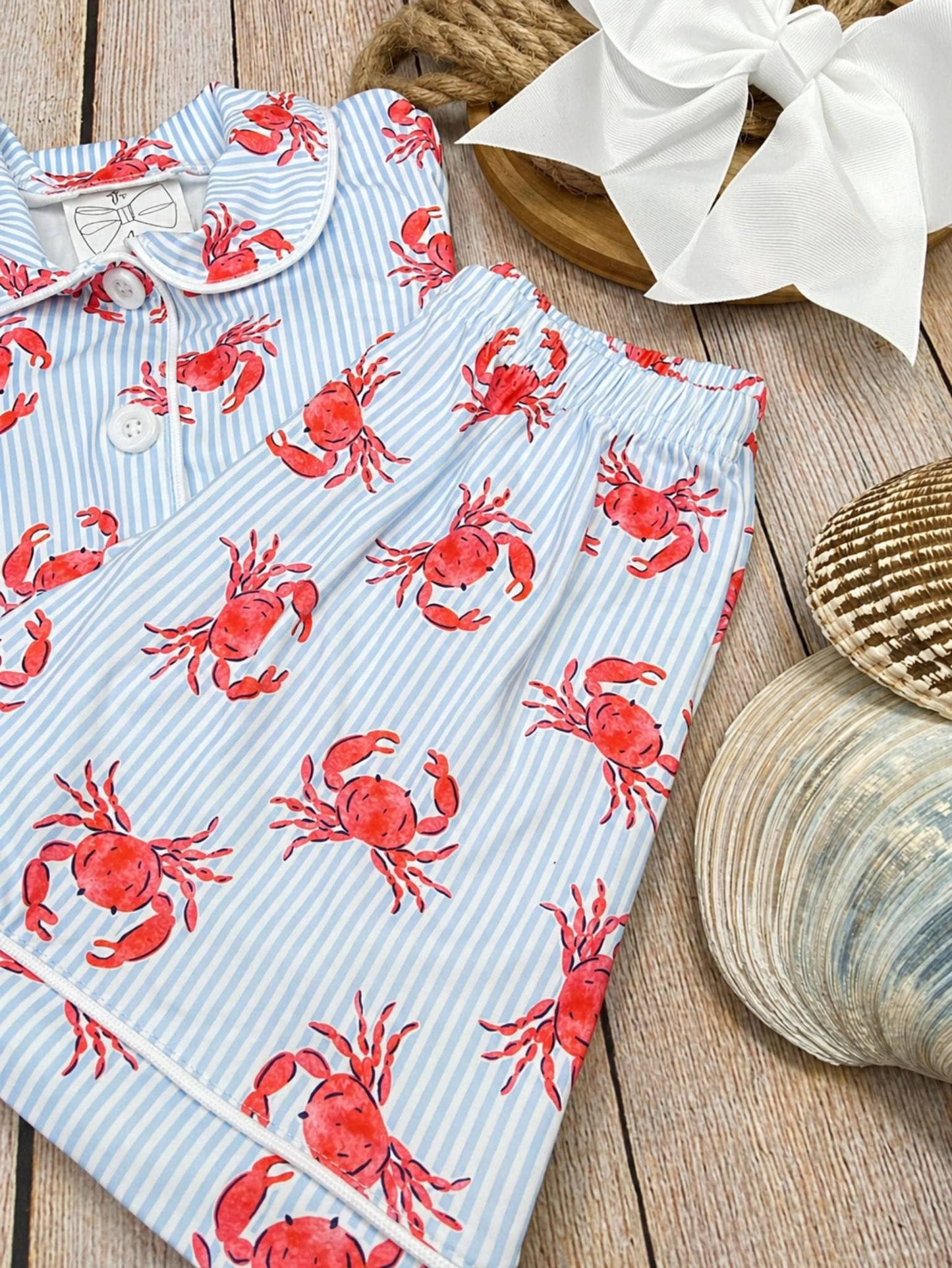 Coastal Crab Pajama Set | Beach PJs