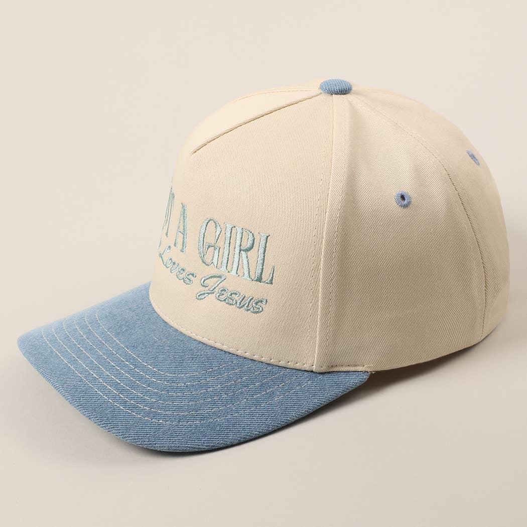 Fashion City - Just A Girl Who Loves Jesus Embroidery Trucker Hat