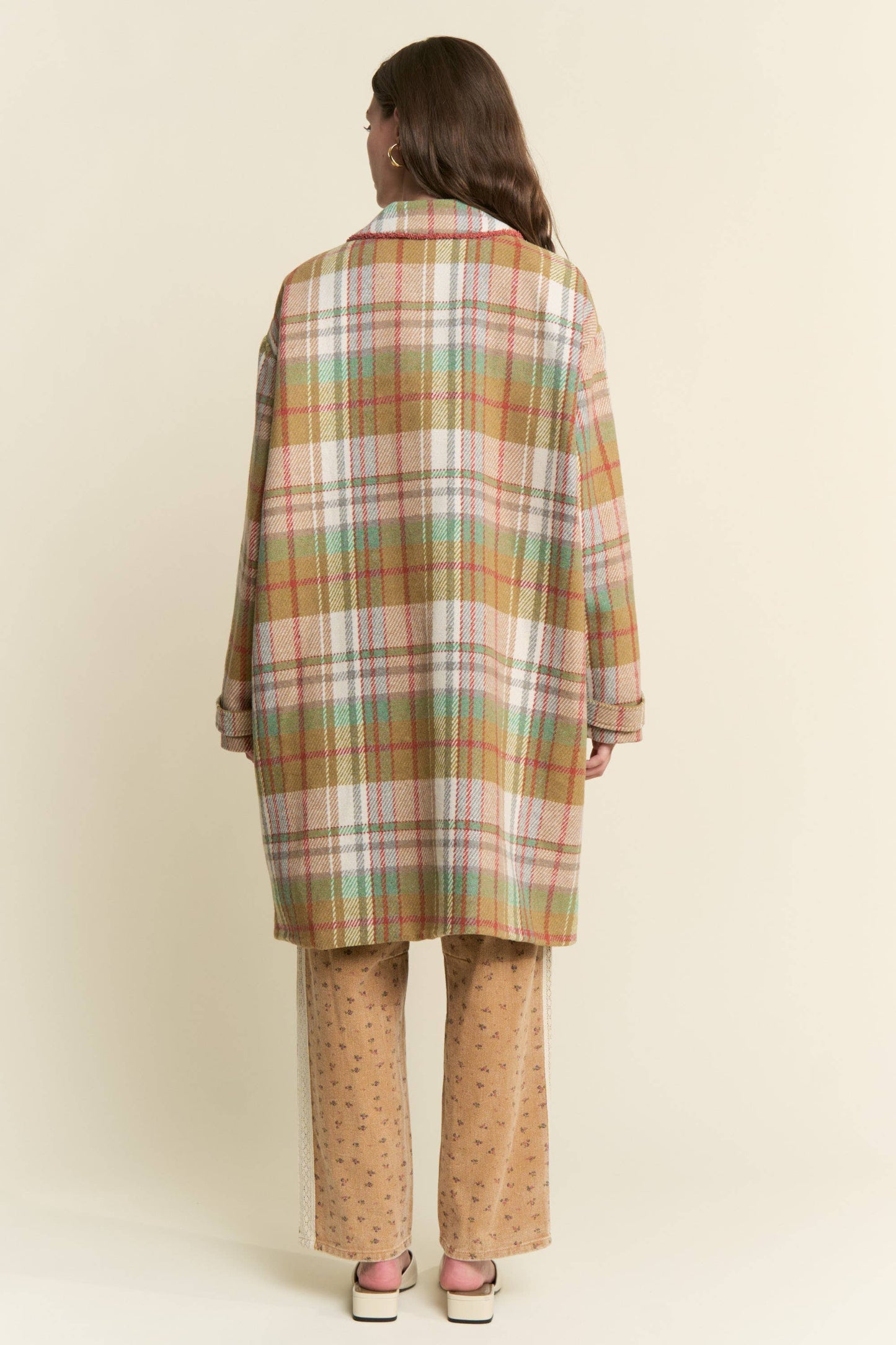J.NNA - MUTLICOLOR PLAID COAT