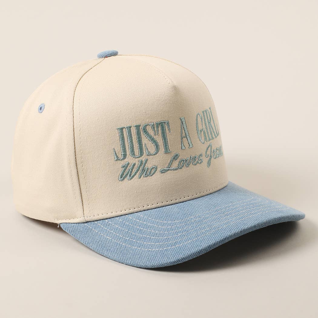Fashion City - Just A Girl Who Loves Jesus Embroidery Trucker Hat