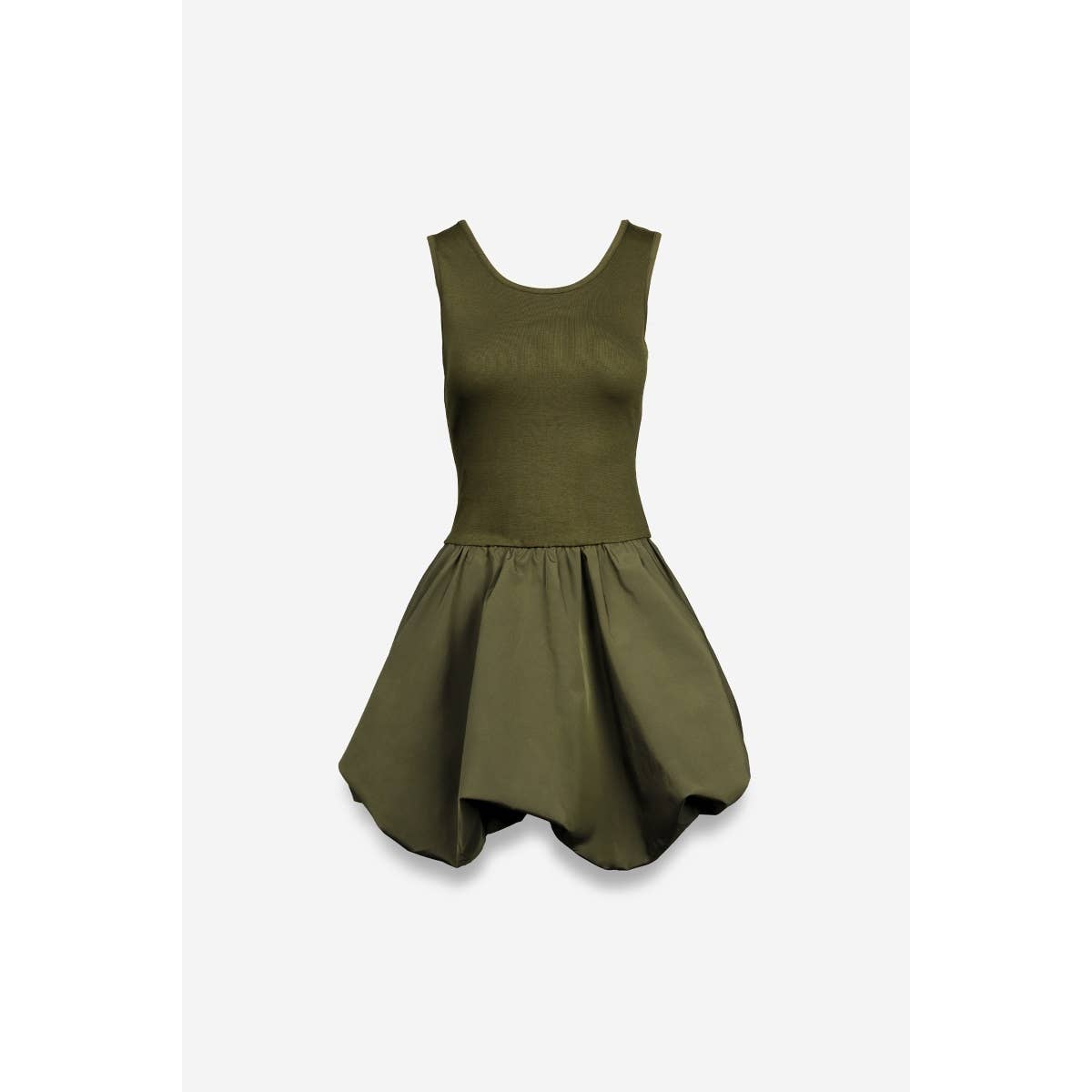 Naked Zebra - Sleeveless Bubble Skirt Mini Dress- POCKETS!