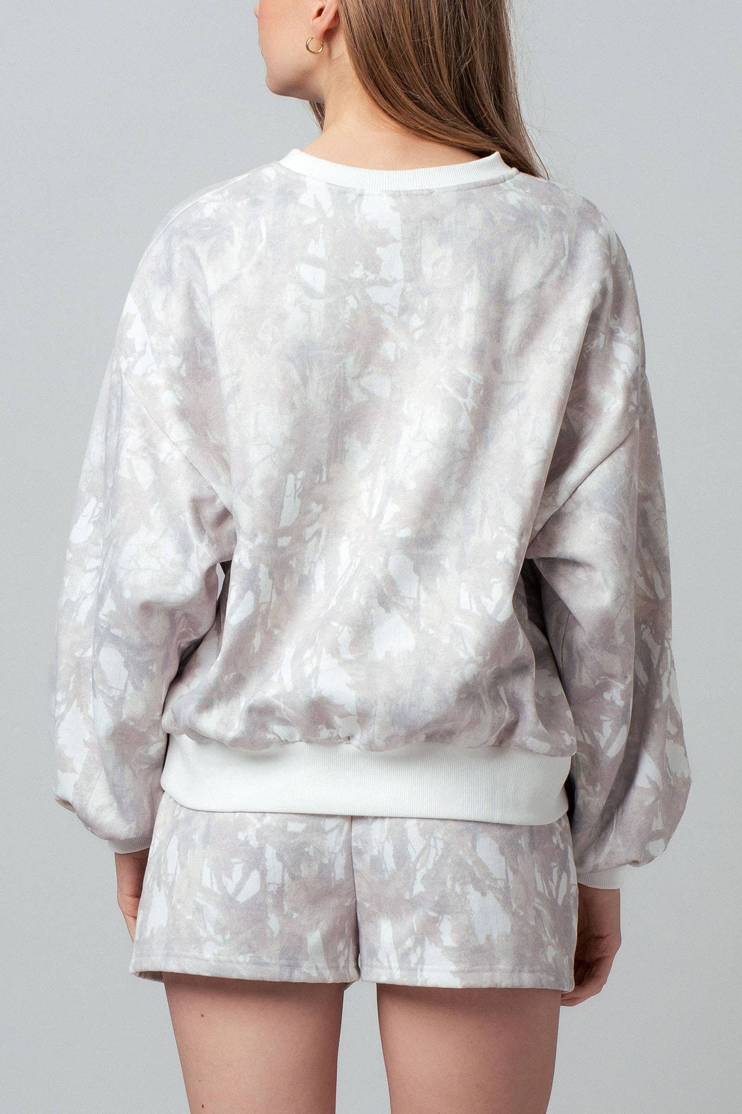 Urban Daizy - Relaxed Leaf Print Lounge Sweatshirt Set