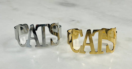 CATS Bangle Bracelets Tarnish Resistant All Caps -Go CATS