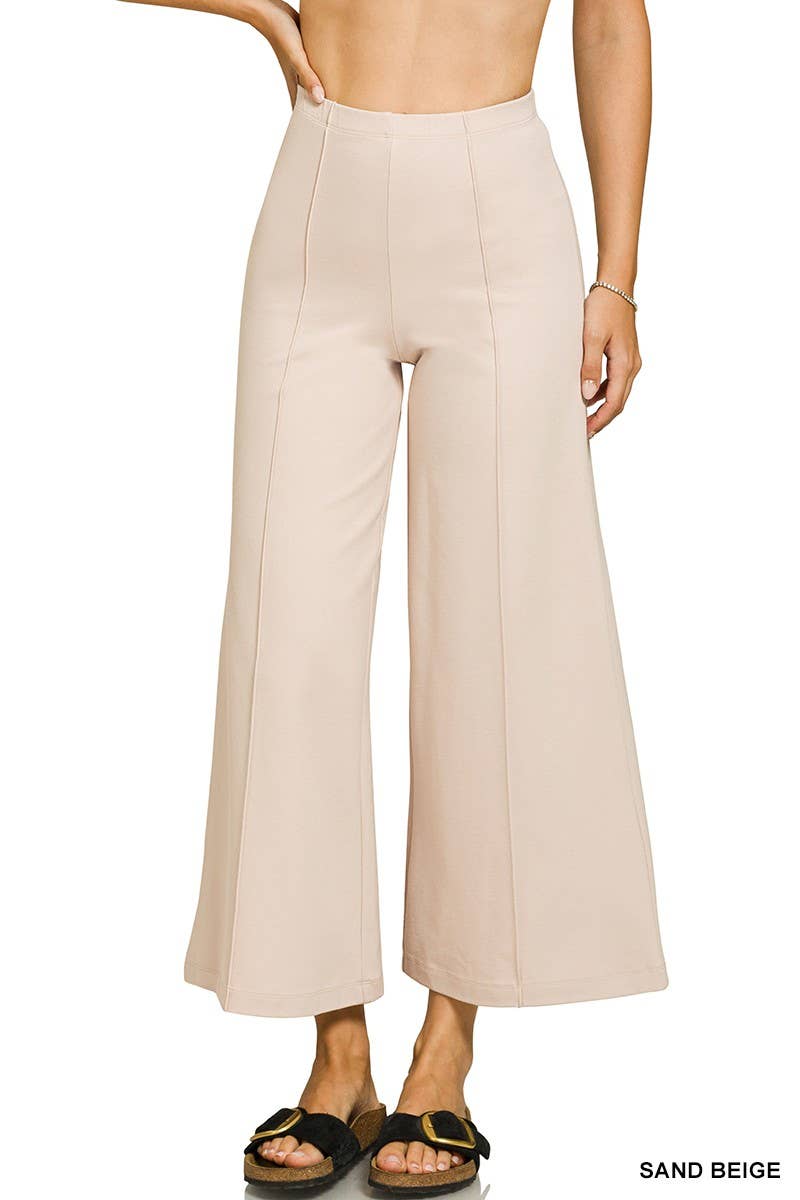 Vanilla Monkey - Heavy Ponte Elastic Waistband Pintuck Pants