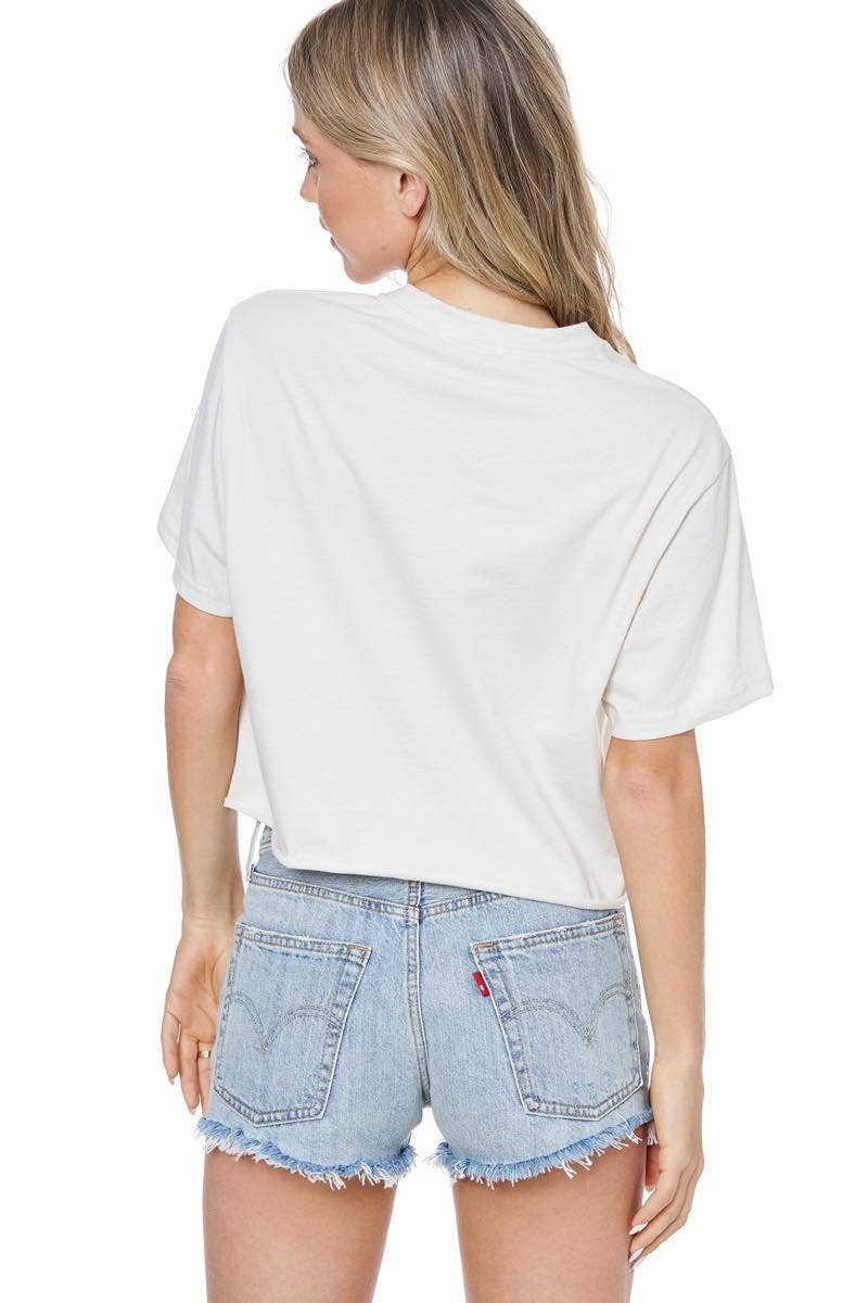 Zutter - Cowboy Essentials Graphic S/S Faux Cropped Tee