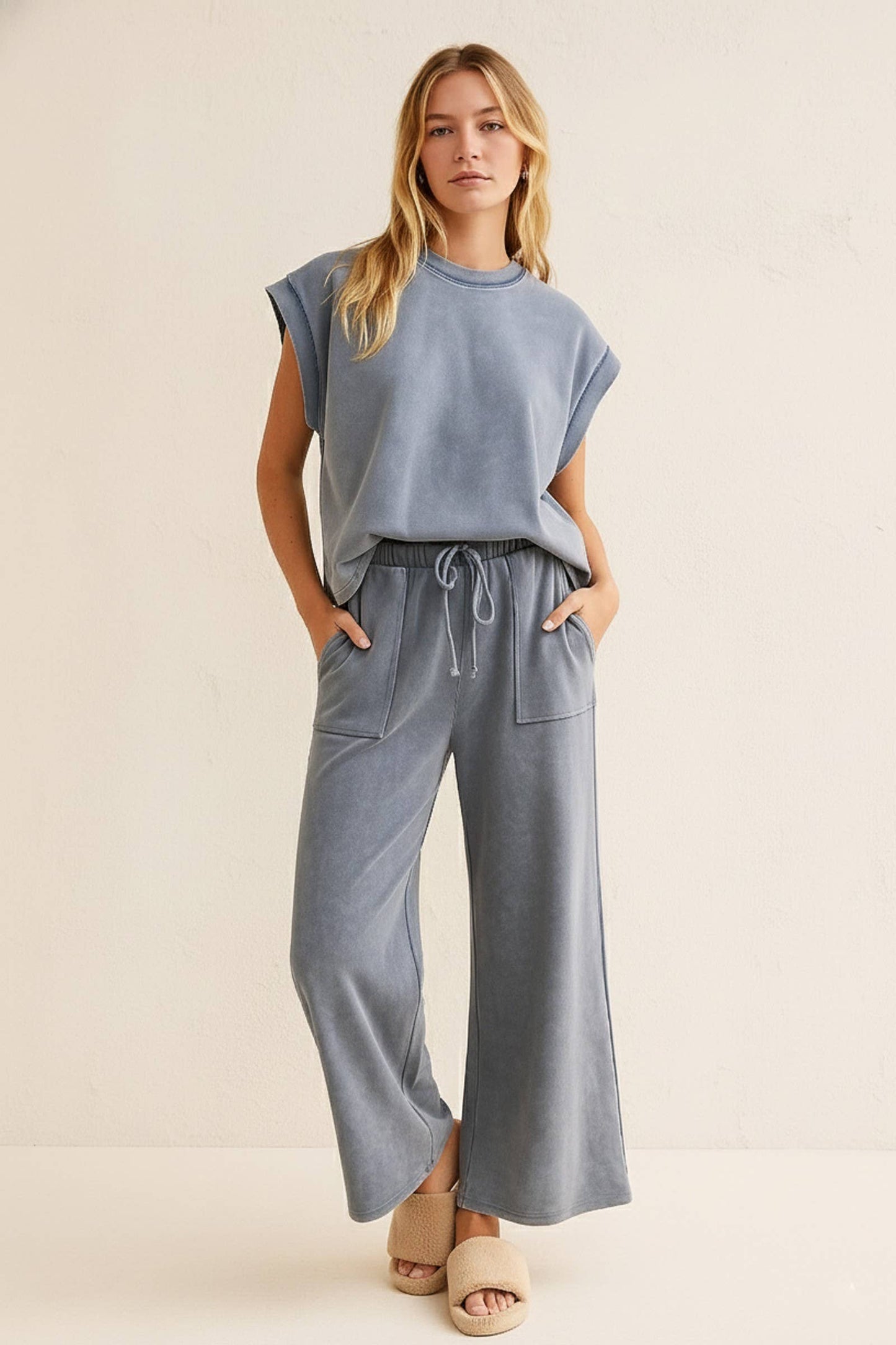 Sewn and Seen - Mineral Wash Scuba Lounge Set, No 2 Are the Same!