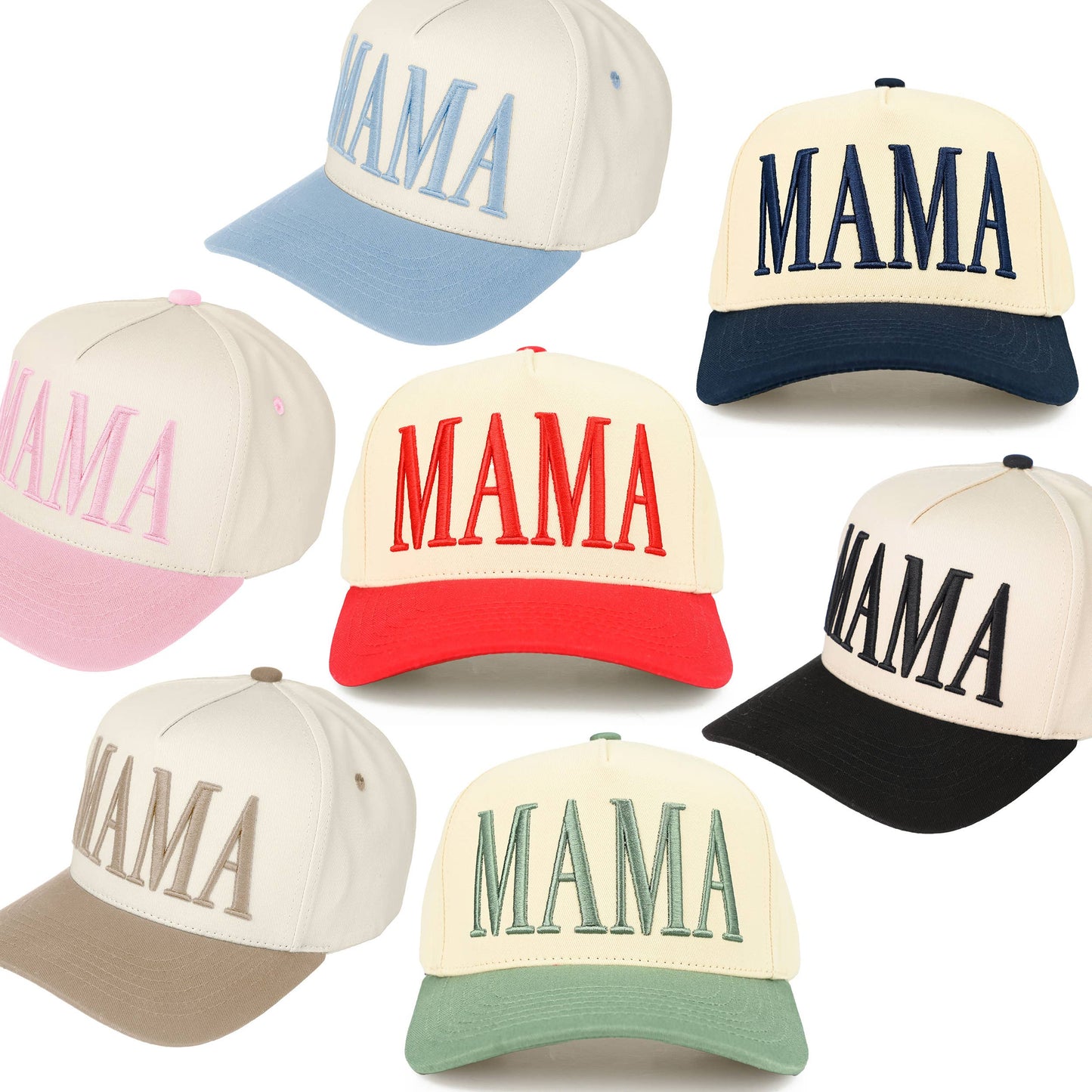 MAMA Letter embroidered Snapback Trucker Hat