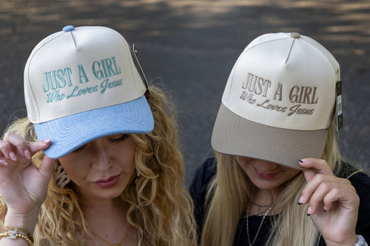 Fashion City - Just A Girl Who Loves Jesus Embroidery Trucker Hat