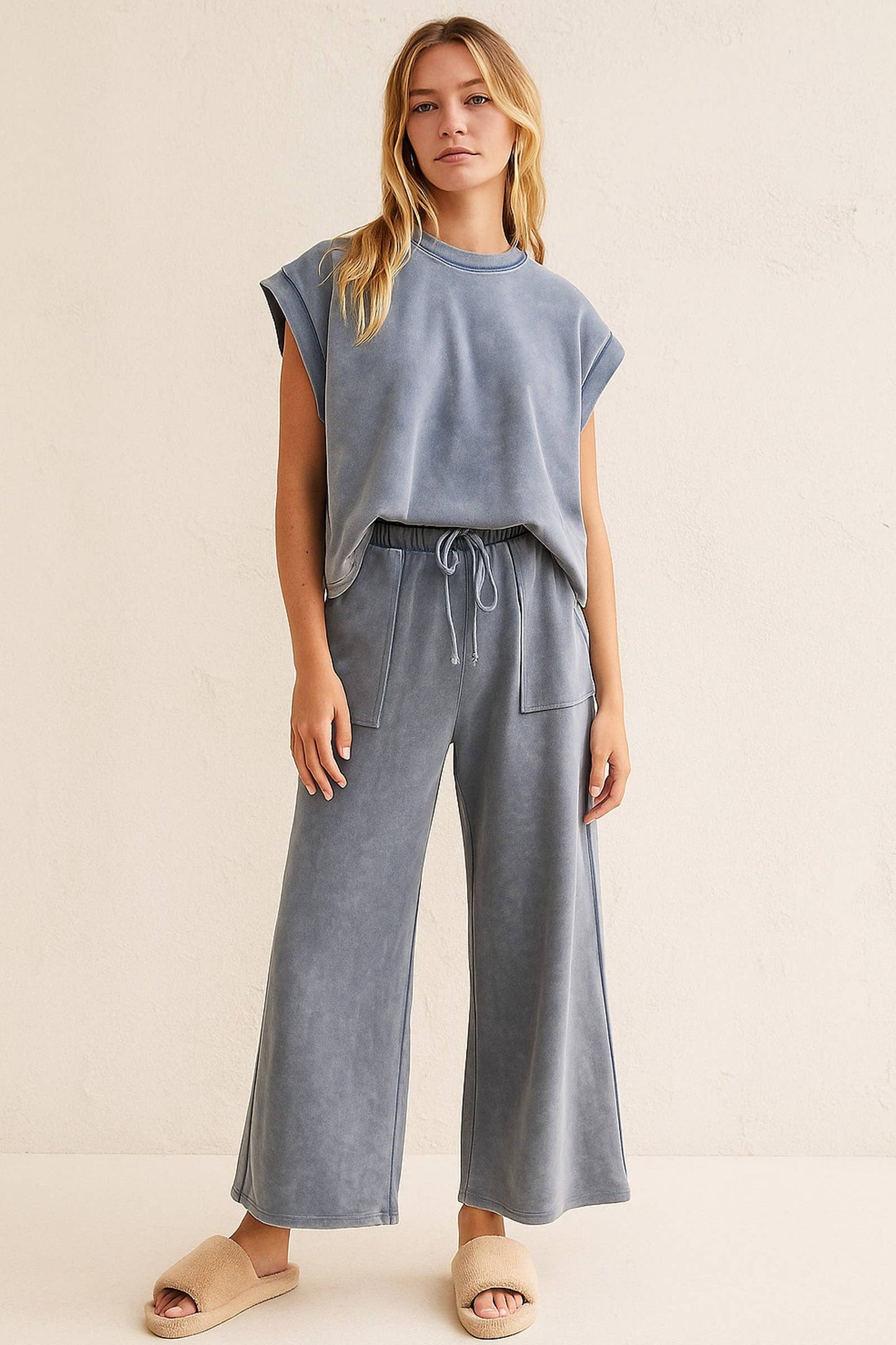 Sewn and Seen - Mineral Wash Scuba Lounge Set, No 2 Are the Same!