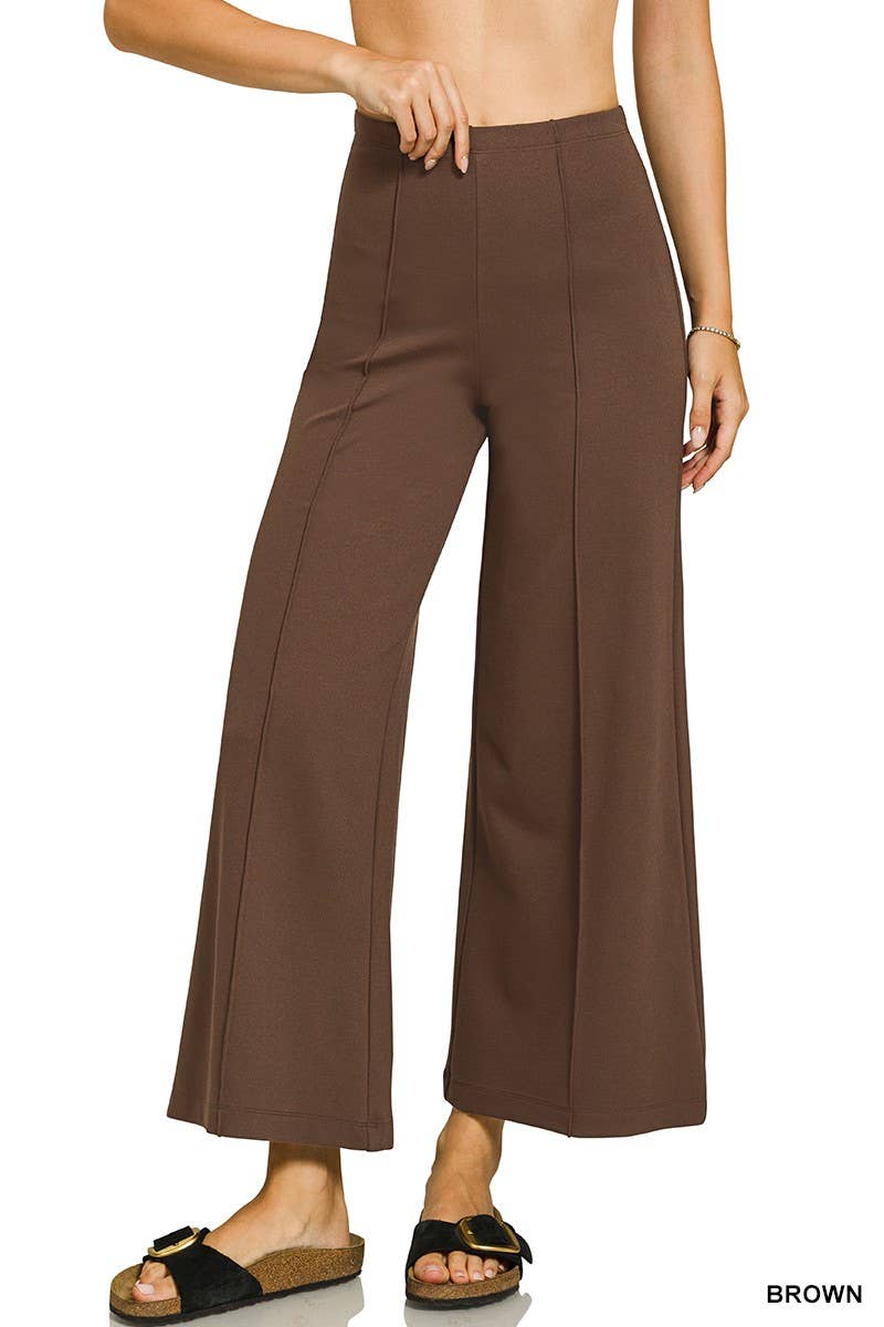 Vanilla Monkey - Heavy Ponte Elastic Waistband Pintuck Pants