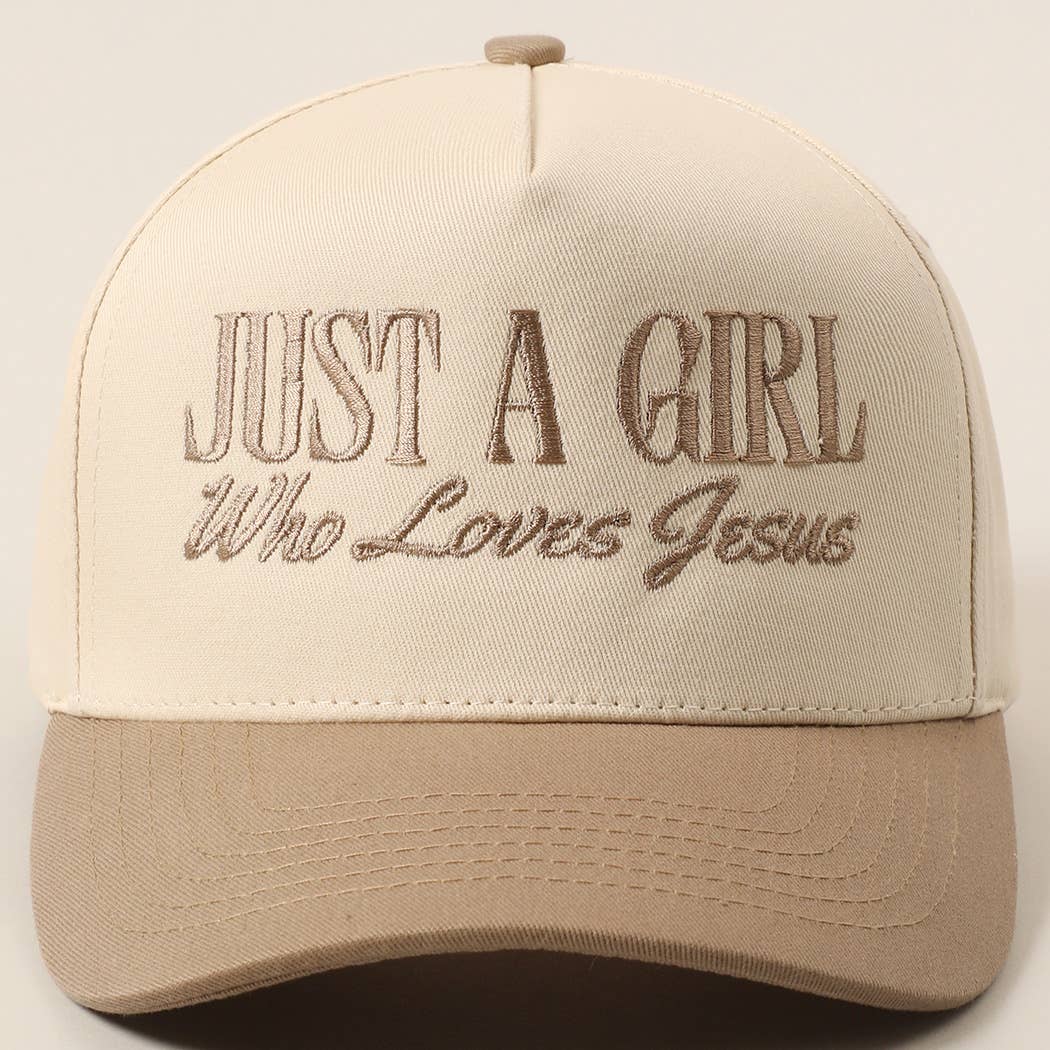 Fashion City - Just A Girl Who Loves Jesus Embroidery Trucker Hat