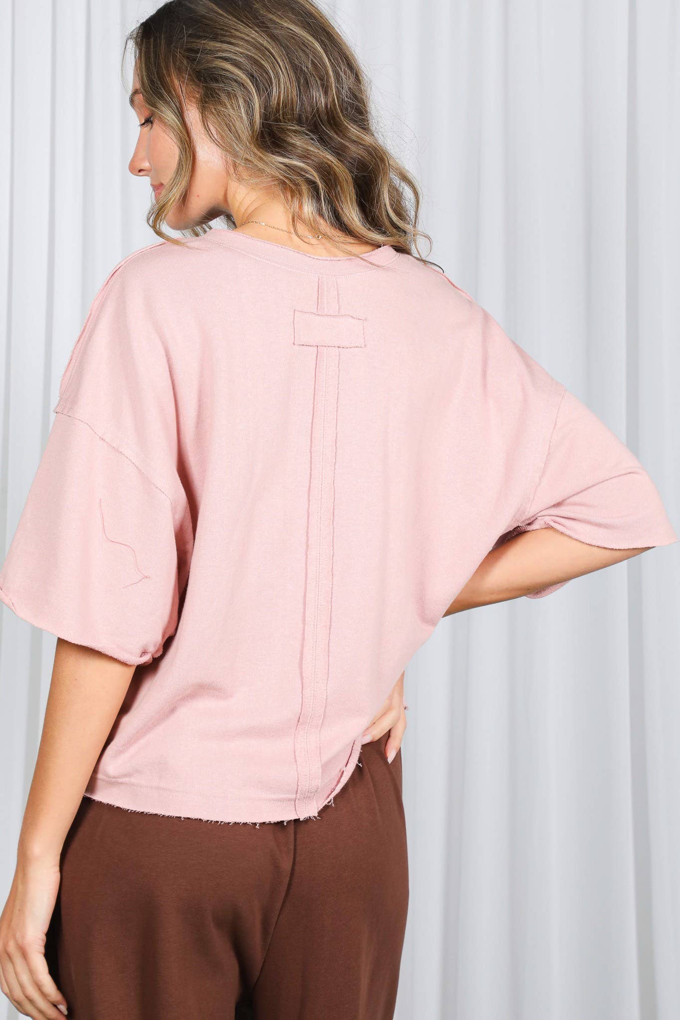 Vine & Love - Vintage-Inspired Cut Edge Oversized Tee