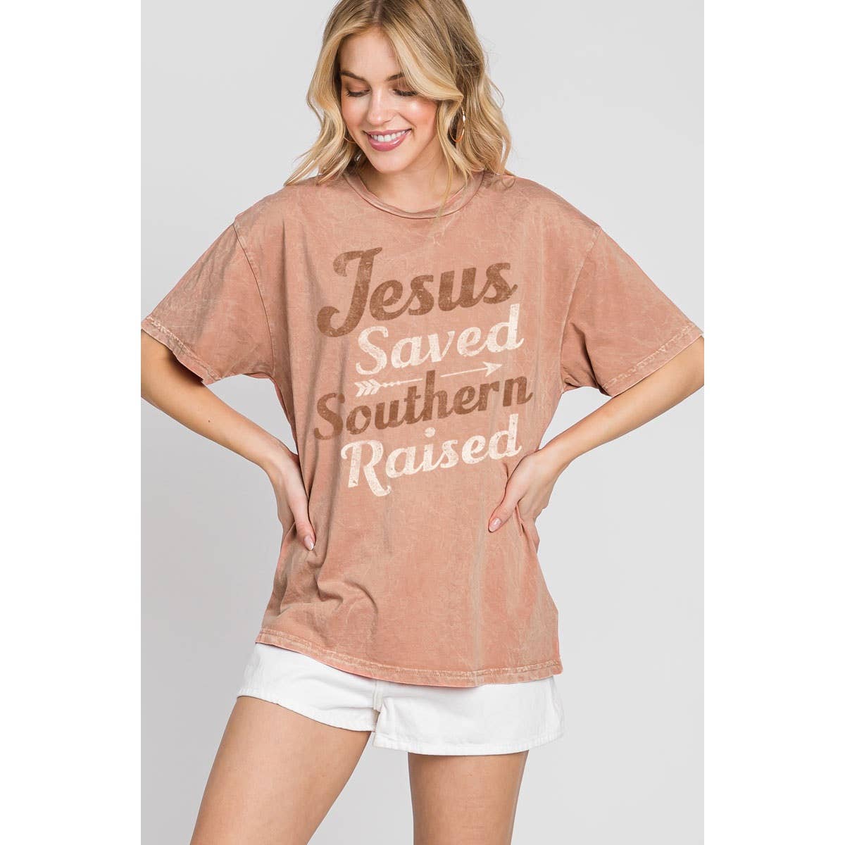 JESUS SAVED MINERAL GRAPHIC TEE
