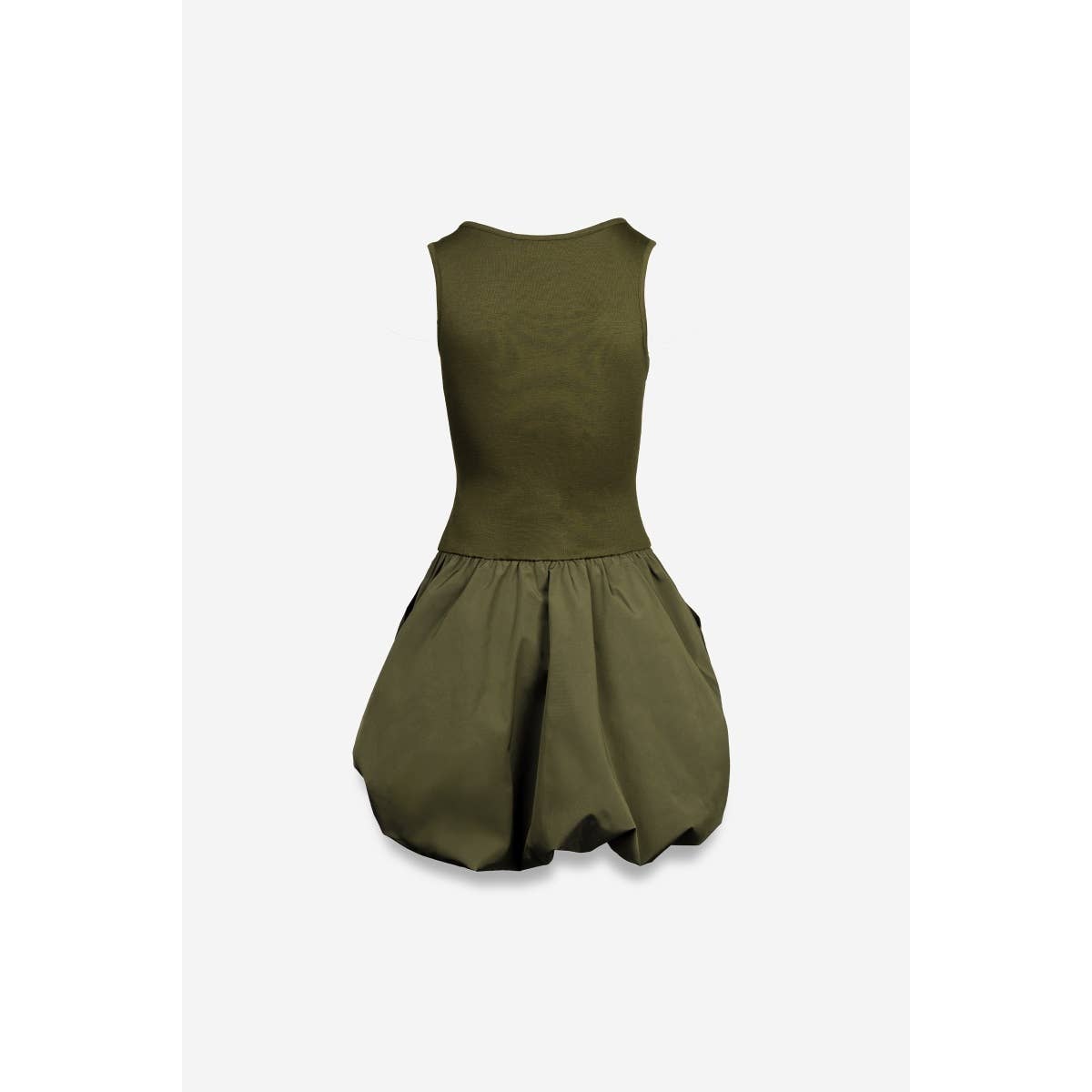 Naked Zebra - Sleeveless Bubble Skirt Mini Dress- POCKETS!