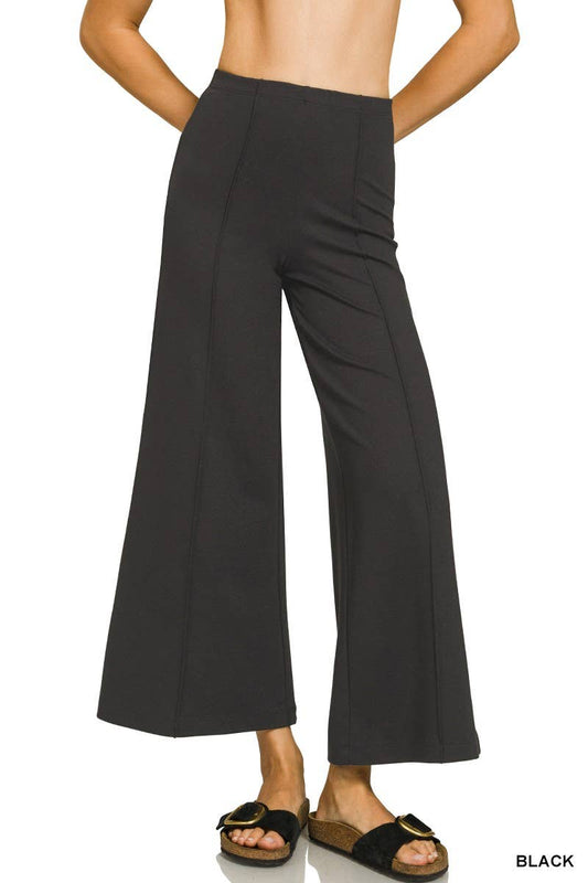 Vanilla Monkey - Heavy Ponte Elastic Waistband Pintuck Pants