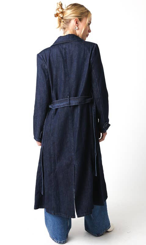 Olivaceous - Lindsey Denim Coat- SO FLattering!!!