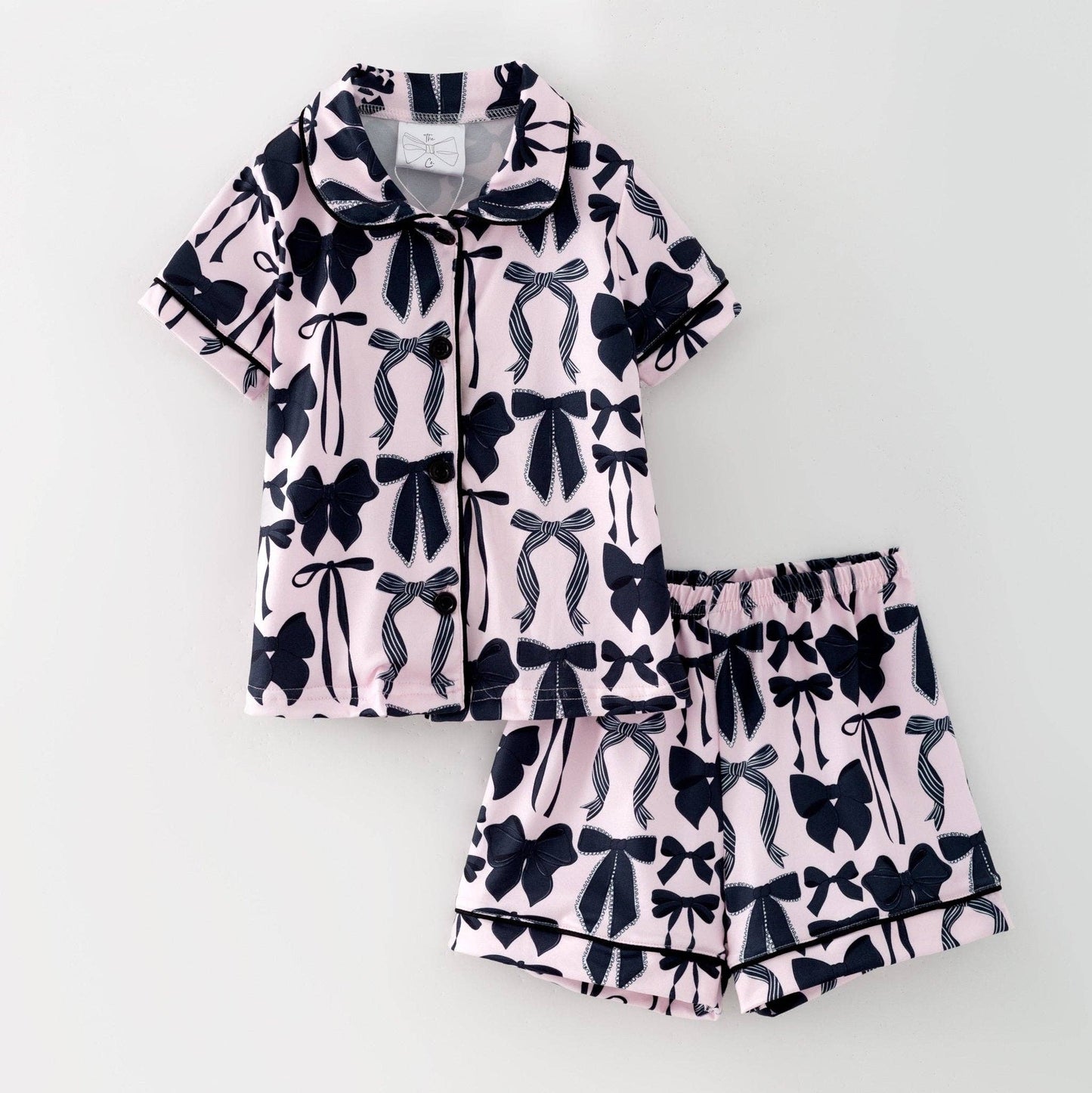 Pink Bow Pajama Set | Pink Bow Trendy PJs