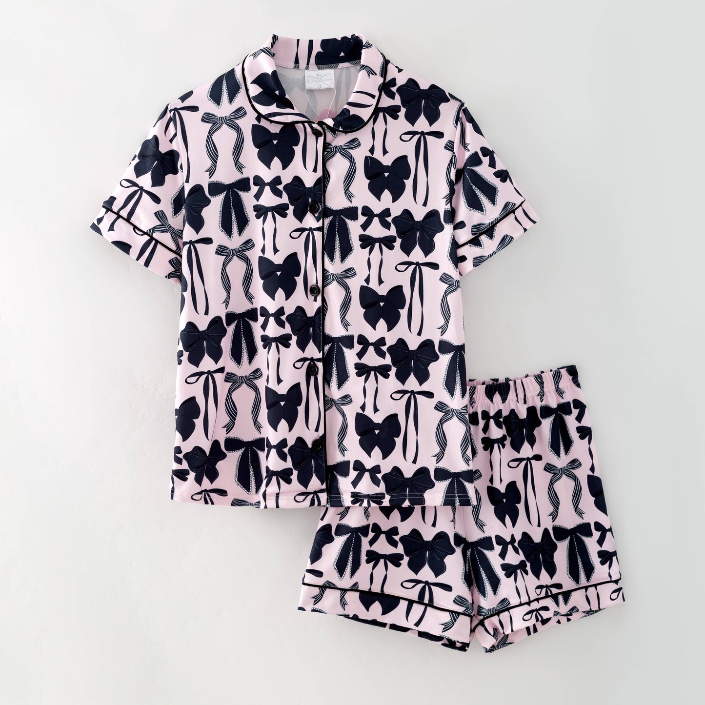 Pink Bow Pajama Set | Pink Bow Trendy PJs