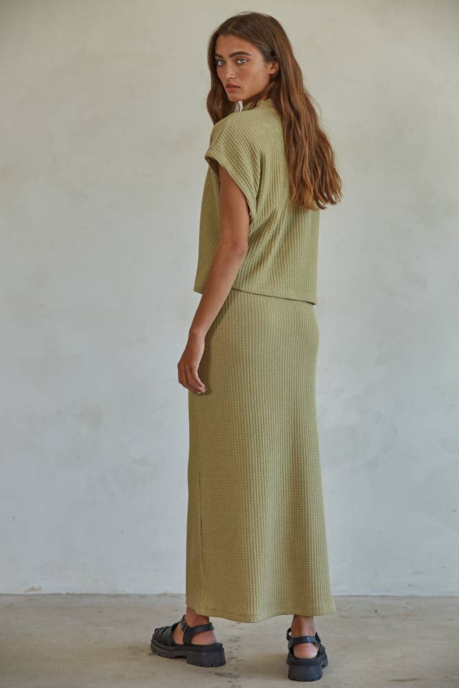 By Together - Knit Thermal Mock Neck Sleeveless Top